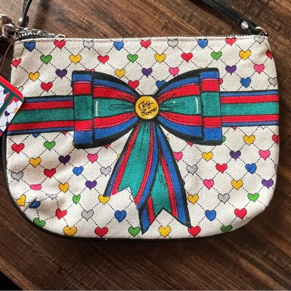 Brighton Love & Joy Zip Top Pouch Purse Bag with Crossbody Strap New with Tags